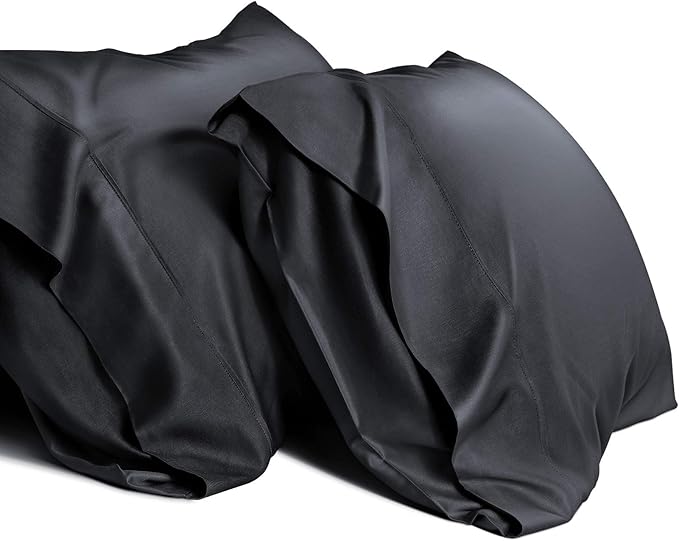 WishSmile Cooling Queen Pillowcases Set of 2 Breathable Cool Silky Soft Rayon by WishSmile