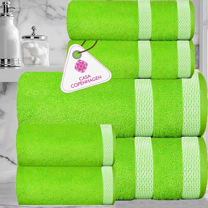 CASA COPENHAGEN Designed in Denmark 600 GSM 2 Large Bath Towels 2 Large Hand - Image 2