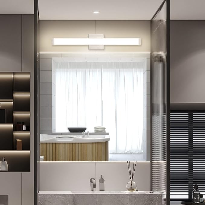 Bathroom Vanity Light Brushed Nickel Square LED 24 inch 14W 4000K Natural White - Image 5