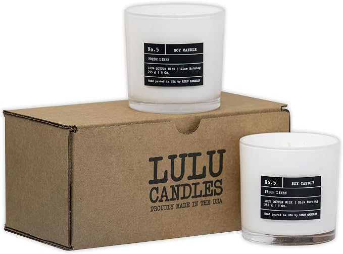Lulu Candles | Fresh Linen | Luxury Scented Soy Jar Candle | Hand Poured in The - Image 6