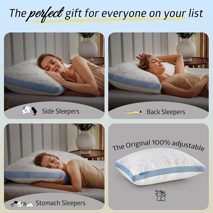 BETU Cooling Pillow King Size, Shredded Memory Foam Pillows - Image 3