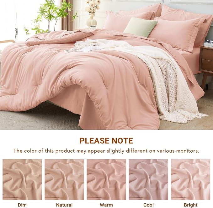 MUXHOMO 5 Pieces Twin Comforter Set, Soft Bed in a Bag Twin Size, All Season - Image 7