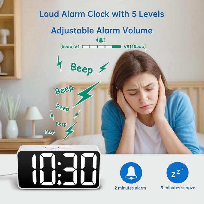 DreamSky Small Digital Alarm Clock - Image 4