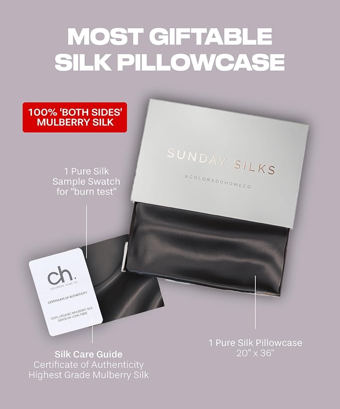SUNDAYSILKS™ Premium Silk Pillow Cases | 100% Mulberry Silk Pillowcase - Image 6