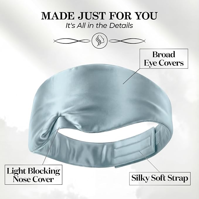 SLEEP SANCTUARY 100% Pure Mulberry Silk Sleep Mask - Image 6