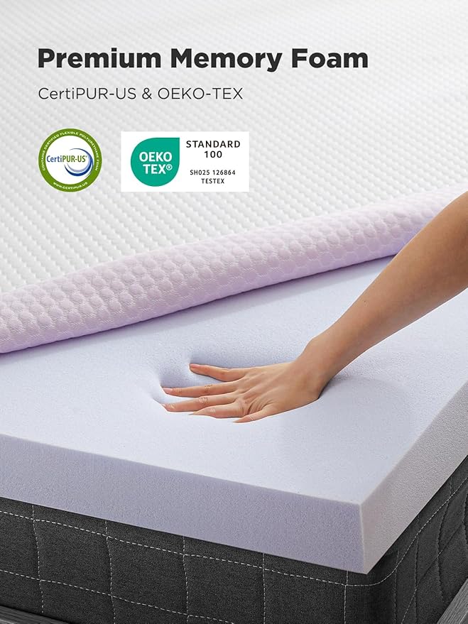 PERLECARE 3 Inch Gel Memory Foam Mattress Topper - Image 7