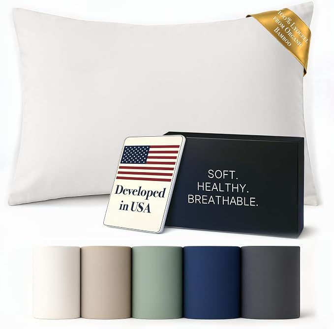ettitude Pillowcase Set of 2-100% Lyocell from Organic Bamboo by ettitude