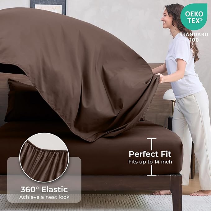 HEVUMYI Brown Queen Comforter Set - Image 5