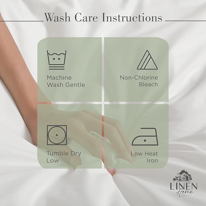 Linen Home 100% Cotton Percale Sheets Full Size, Oil Green – Crisp & Cool - Image 5