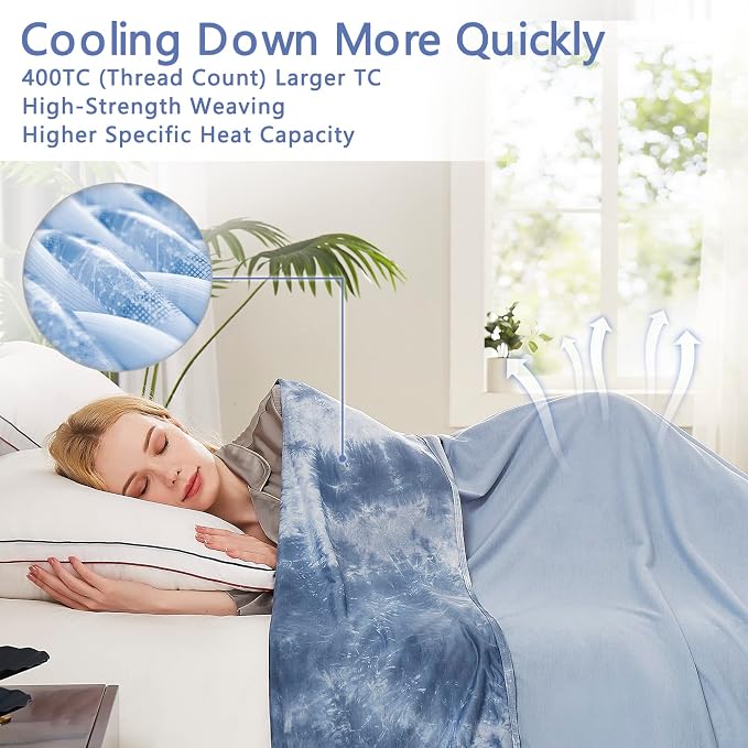 Topcee Cooling Blanket for Hot Sleepers, Absorbs Heat to Keep Body Cool for - Image 4