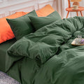 NEXHOME PRO Duvet Cover Set Super King Size, Linen Look Textured Organic by NEXHOMEPRO