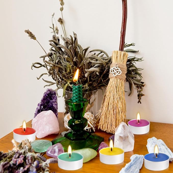50 Pack Unscented Assorted Colors Tealights Candle - Image 6