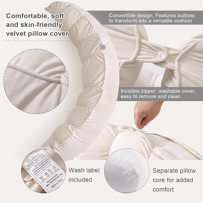 Peallow – Long Round Body Pillow - Image 4