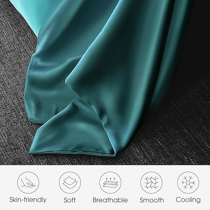 100% Silk Pillow Cases 2 Pack King Size Mulberry Silk Pillowcase - Image 4
