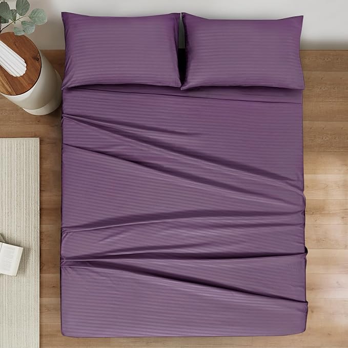 Mejoroom Striped Queen Size Sheet Set - Image 2