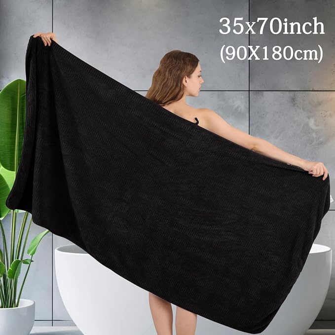 Ycosy 4 Pack Extra Large Microfiber Bath Towels Set, 35x70 inches, Less Lint - Image 2