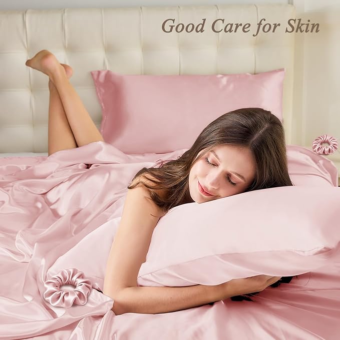 Queen Satin Pillowcase for Hair 2pc, Similar to Silk Pillow Cases, Easier Care - Image 2