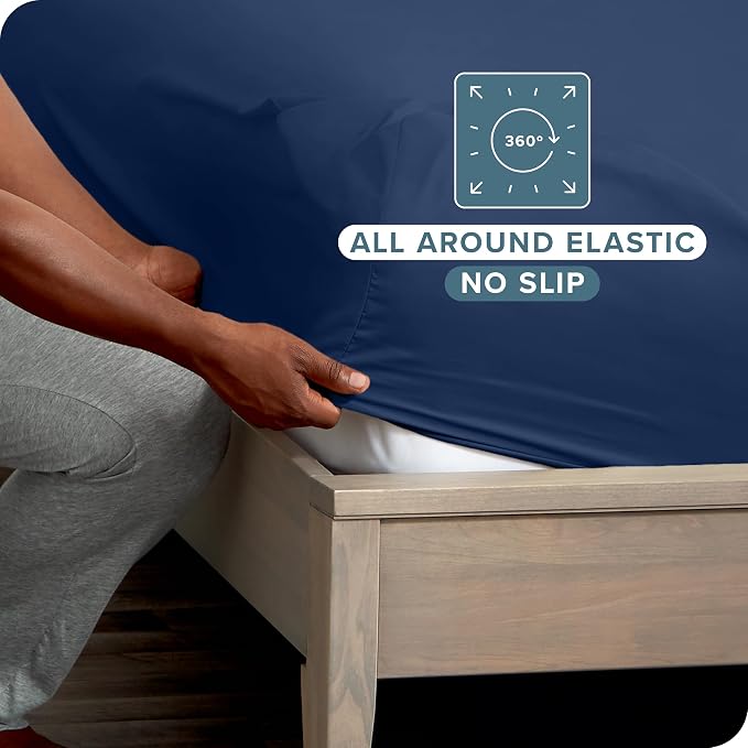 Bare Home 2-Pack Fitted Bottom Sheets Queen - Image 3