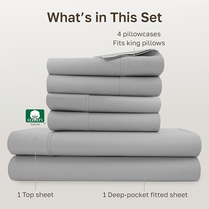 California Design Den 6-Pc King Size Sheet Set - Image 4