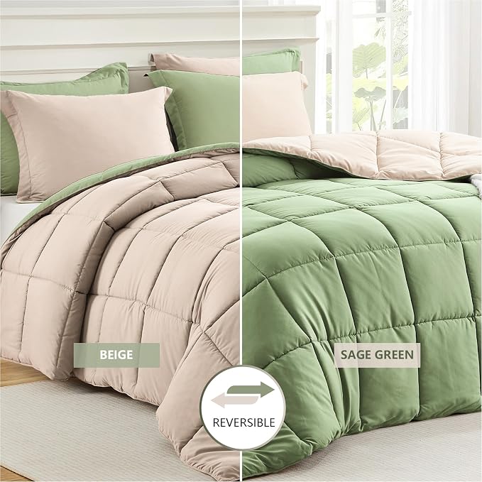 Homelike Moment Twin Comforter Set Sage Green, Comforters Twin Size Bed Sets - Image 2