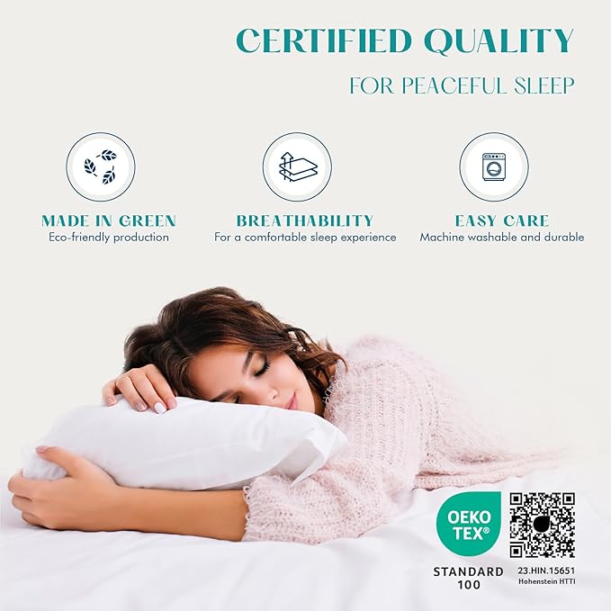XOOX Linen 100% Egyptian Cotton King Size Sheets Set - Image 5
