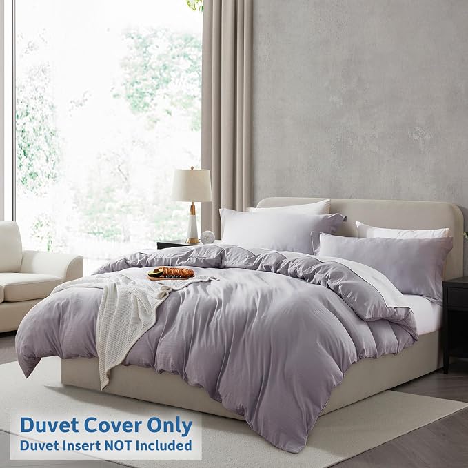 Nestl Grey Lavender Duvet Cover Full Size - Image 2