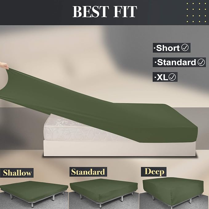 Soft Stretch Full Size Fitted Sheet Only - Image 4