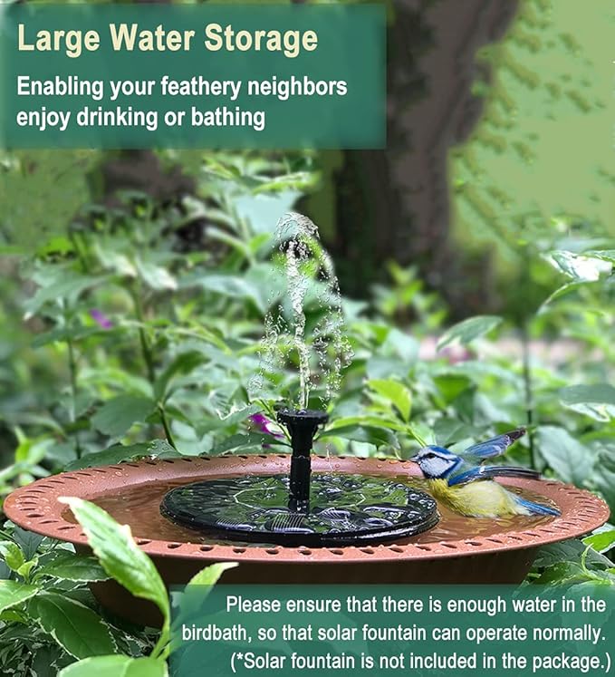 Garbuildman 28 inch Lightweight Birdbaths Antique Decoration Detachable - Image 6