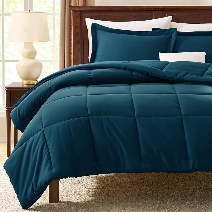 CozyLux Queen Comforter Set Lyons Blue - Image 7