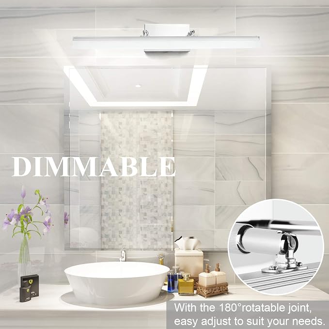 Aipsun 24 inch Dimmable LED Vanity Lights Adjustable Bathroom Light Fixtures - Image 3