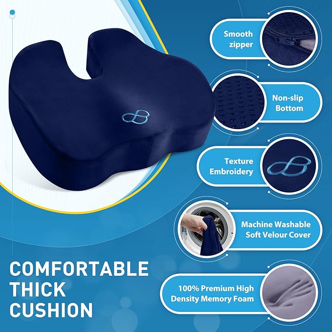 BlissTrends Seat Cushion, Thick Memory Foam Cushions - Image 3