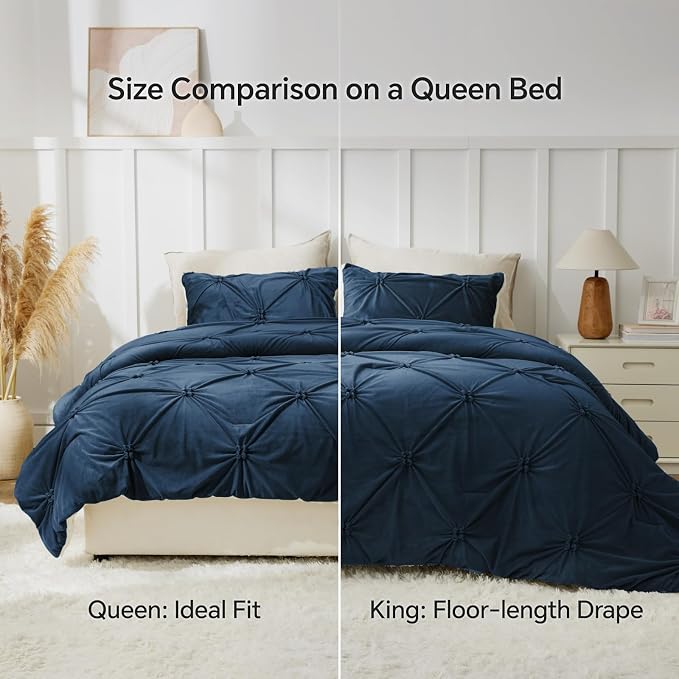 BEDELITE Pintuck Fluffy King Size Comforter Set - Image 8