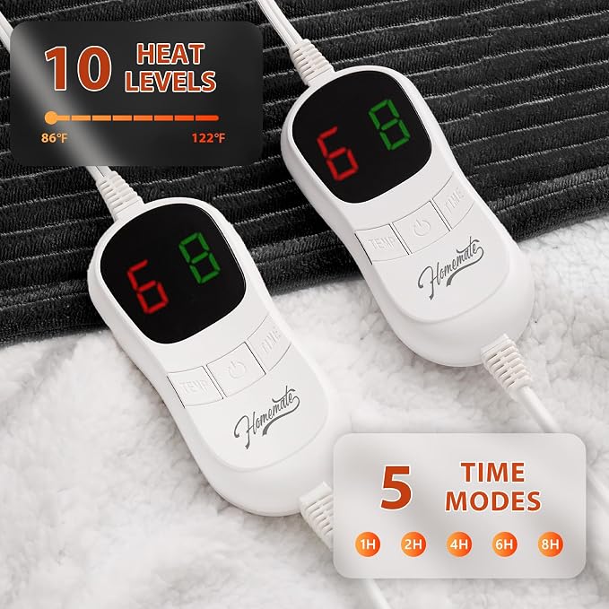 Homemate Electric Heated Blanket King Size - Image 3