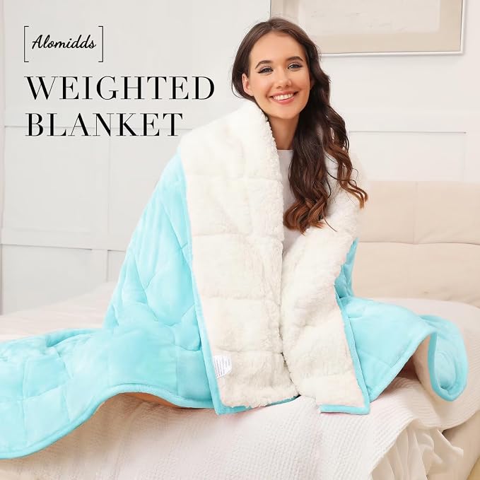 Alomidds Sherpa Fleece Weighted Blanket - Image 5