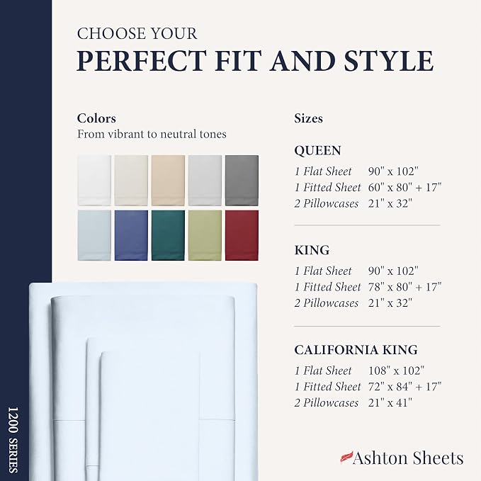 100% Egyptian Cotton Queen Size Sheets Set - Image 8
