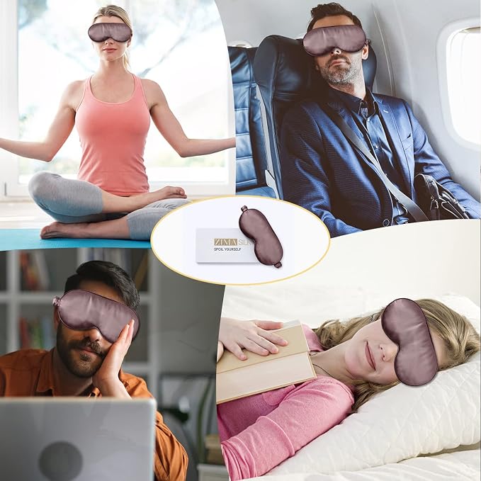 ZIMASILK Adjustable 22 Momme 100% Pure Mulberry Silk Sleep Mask, 3D Contoured - Image 7