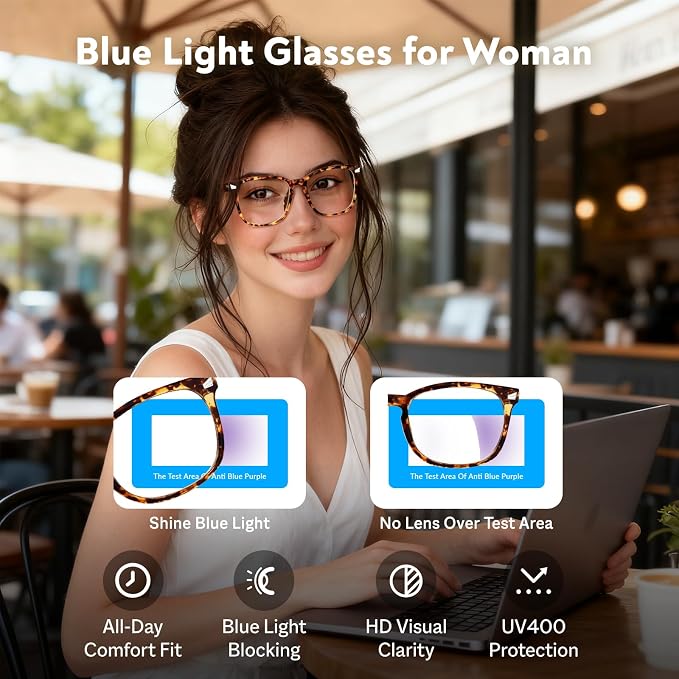 Blue Light Glasses for Woman Men | 99% Blue Light Blocking Glasses for Computer - Image 2