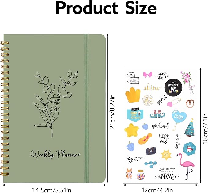 Undated Weekly Planner, A5 Weekly To Do List Notebook - Image 3