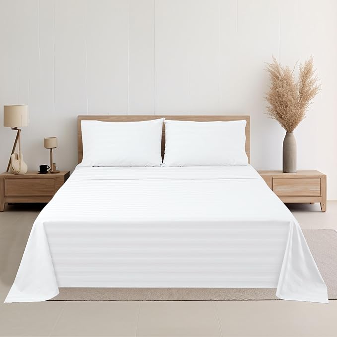 Cotton Queen Sheet Only, 600 Thread Count 100% Egyptian Cotton Top Sheet 1Pcs - Image 8