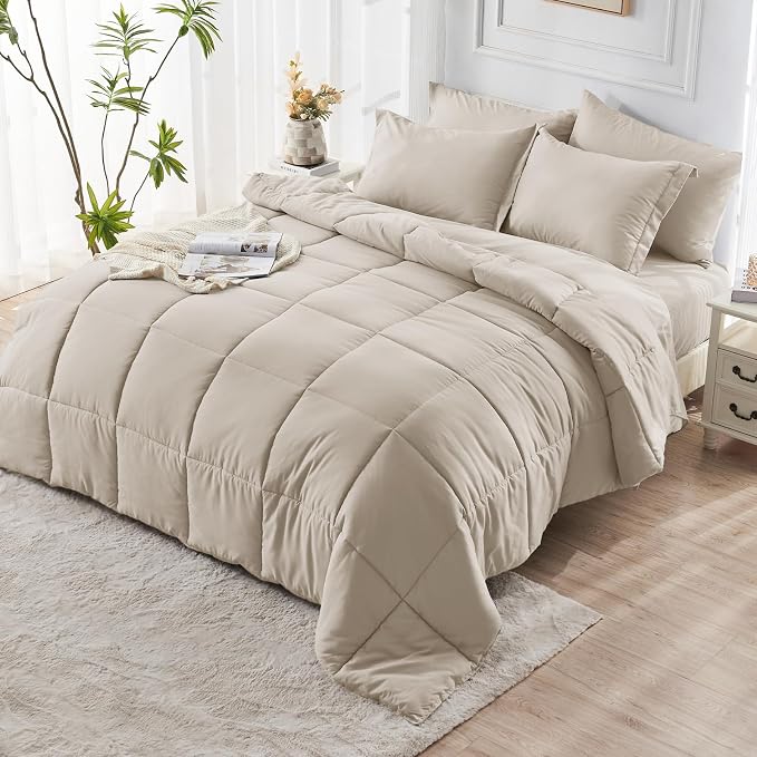 JOLLYVOGUE Twin Comforter Set, Ultra-Soft Bed in a Bag Twin Size 5 Pieces - Image 8