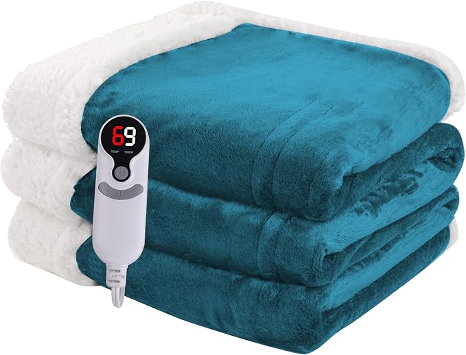 Heated Blanket Electric Blanket Full Size 72''x84'' by Minervada