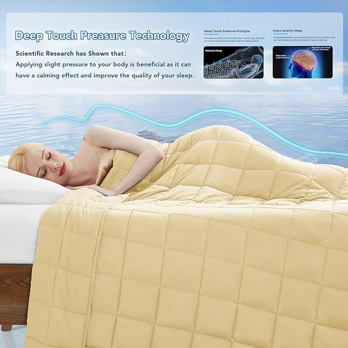 Topcee Weighted Blanket for Adults Queen Size Soft Cooling Heavy Blanket - Image 3