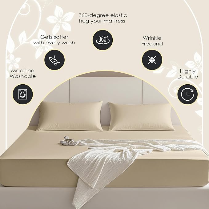 FreshCulture Full Fitted Sheet Only – Premium Hotel-Quality Fitted Sheet - Image 4