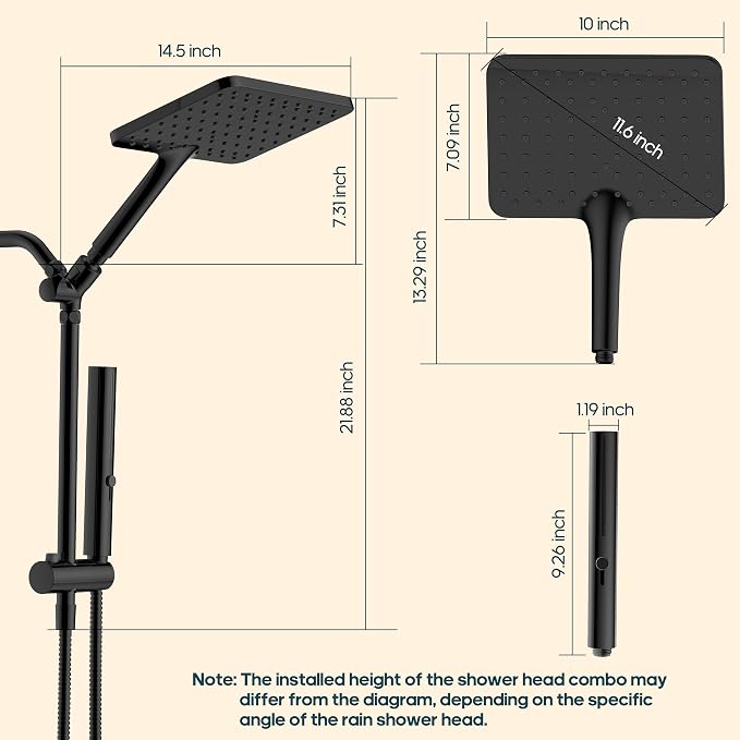 Hombeter High Pressure Rain Shower Head - Image 7