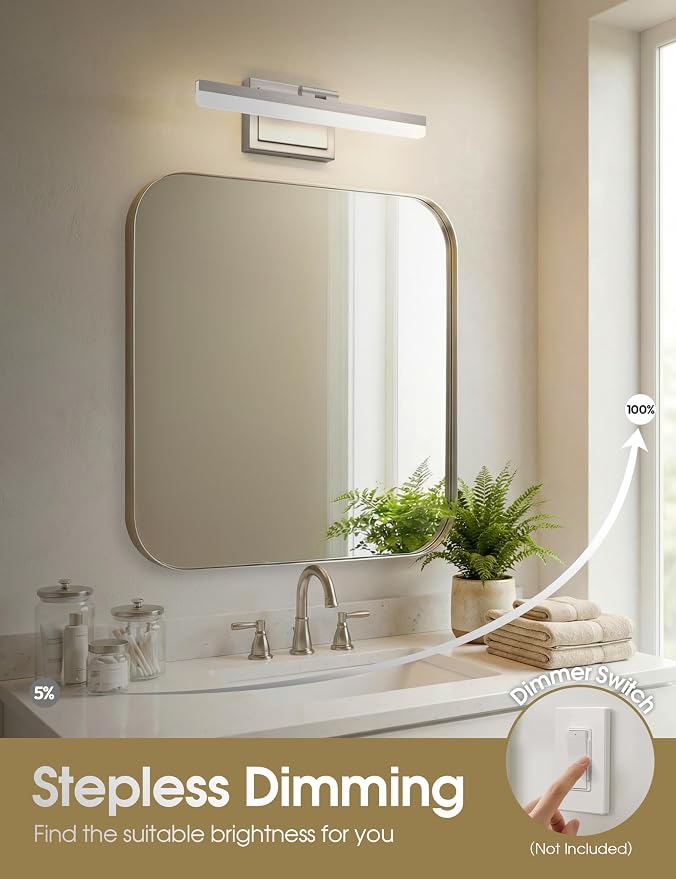 VOLISUN Modern Bathroom Vanity Light 15.7 inch, 20W Dimmable 5CCT Led Bathroom - Image 4