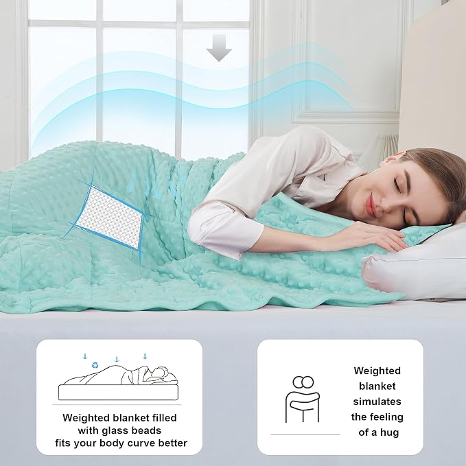Alomidds Weighted Blanket, Luxury Velvet Heavy Blankets - Image 6