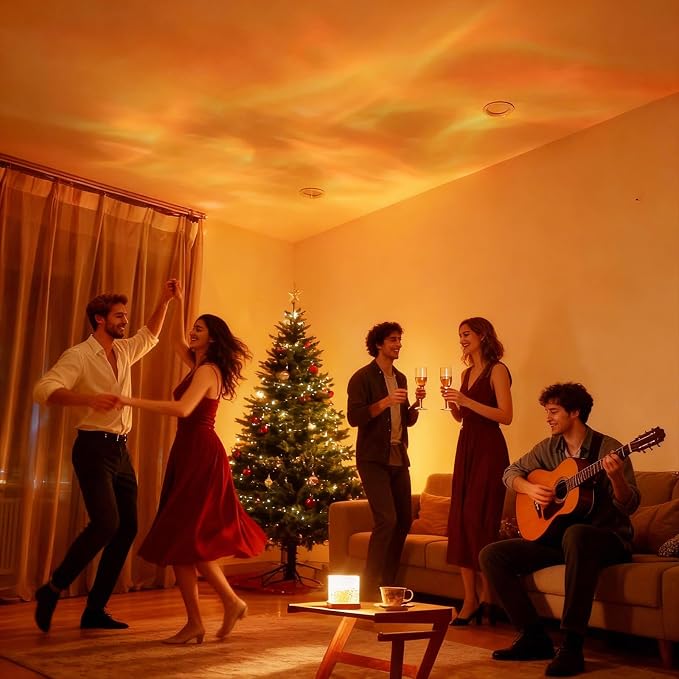 Ocean Wave Projector Light, 16-Color Changing Luminorthe Cube Lamp - Image 8
