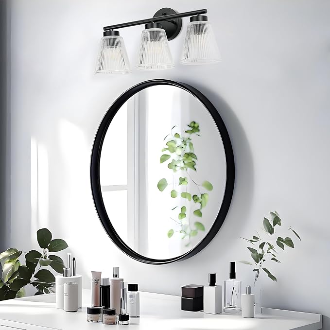 OCIOC Black Bathroom Vanity Lights, 3-Light Modern Bathroom Light Fixtures - Image 9