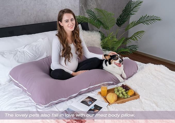 Meiz U Shaped Sleeping, Cooling 60‘’ Maternity Pillow - Image 7