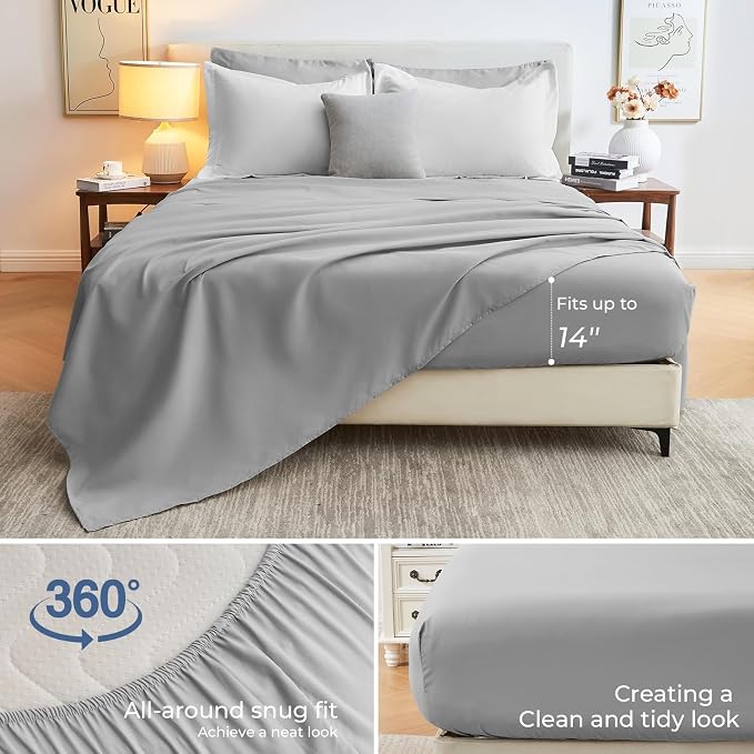 Sasttie Queen Comforter Set, 7 Pieces Bed in a Bag Queen, Complete Bedding Set - Image 4